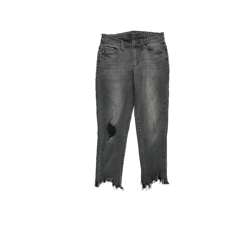 KanCan Ankle Raw Hem Distressed Women's size 5 Black Denim‎ Jeans